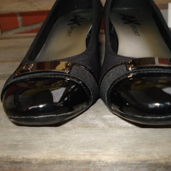 ANNE KLEIN SPORT WEDGE BLACK SHOES SIZE 10M - Picture 7 of 7